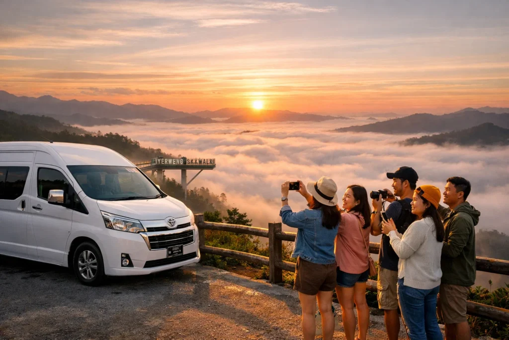 บริการ เช่ารถตู้หาดใหญ่ ไปเบตง พาเที่ยวทะเลหมอกอัยเยอร์เวง