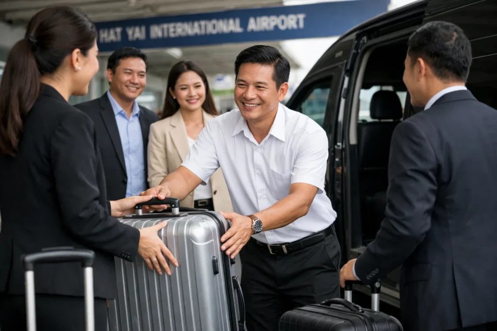 ภายในรถตู้ VIP นั่งสบายสำหรับการเดินทางไกล เช่ารถตู้หาดใหญ่ ไปมาเลเซีย